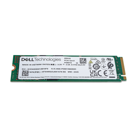 Dell/SK hynix PE9010 HFS480GDJ8X167N 480GB 1 DWPD PCIe Gen 3.0 x4 4GB/s 3D TLC NVMe M.2 2280 SSD, 3 of 5