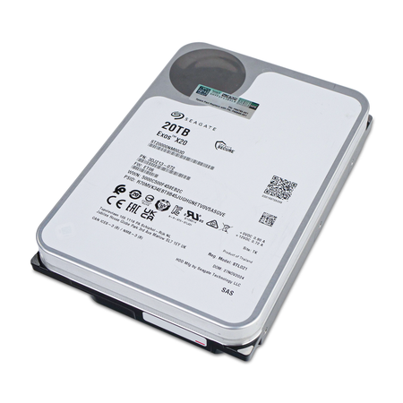 HP/Seagate Exos X20 ST20000NM003D 20TB 7.2K RPM SAS 12Gb/s 512e 256MB 3.5" HDD, Above View