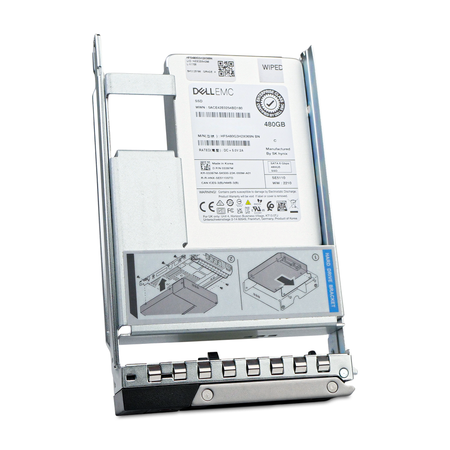 Dell G14 03397M 480GB SATA Hybrid 3.5in SSD, top label in hybrid tray adapter, slightly rotated