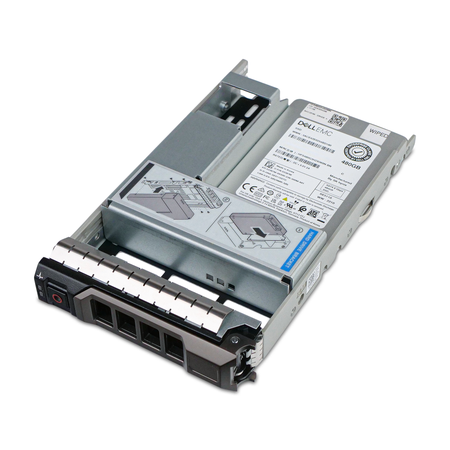 Dell G13 03397M 480GB SATA Hybrid 3.5in SSD, top label in hybrid tray adapter, lying at an angle