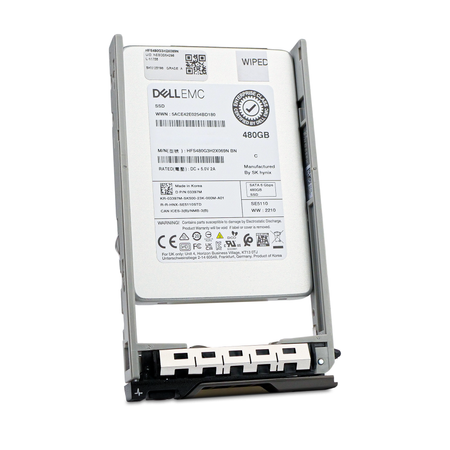 Dell G13 03397M 480GB SATA 2.5in SSD, top label in hot-swap tray, slightly rotated