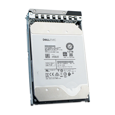 Dell G14 118000331 12TB 7.2K RPM SATA 6Gb/s 4Kn 3.5in HDD, front label in tray, slightly rotated