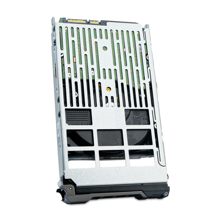 Dell G13 118000331 0F29624 12TB 7.2K RPM SATA 6Gb/s 4Kn 3.5in HDD, underside circuit board through the tray, slightly rotated