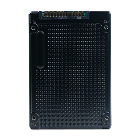 Western Digital Ultrastar DC SN650 15.36TB U.3 NVMe SSD, rear heatsink casing with connector, straight-on
