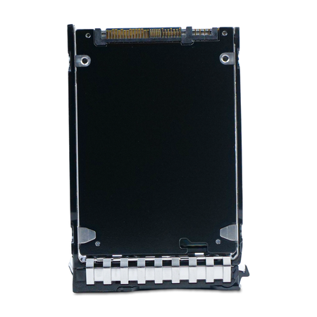 HP KCD6XLUL7T68 P21842-003 7.68TB U.3 NVMe SSD in drive tray, rear casing with connector, straight-on