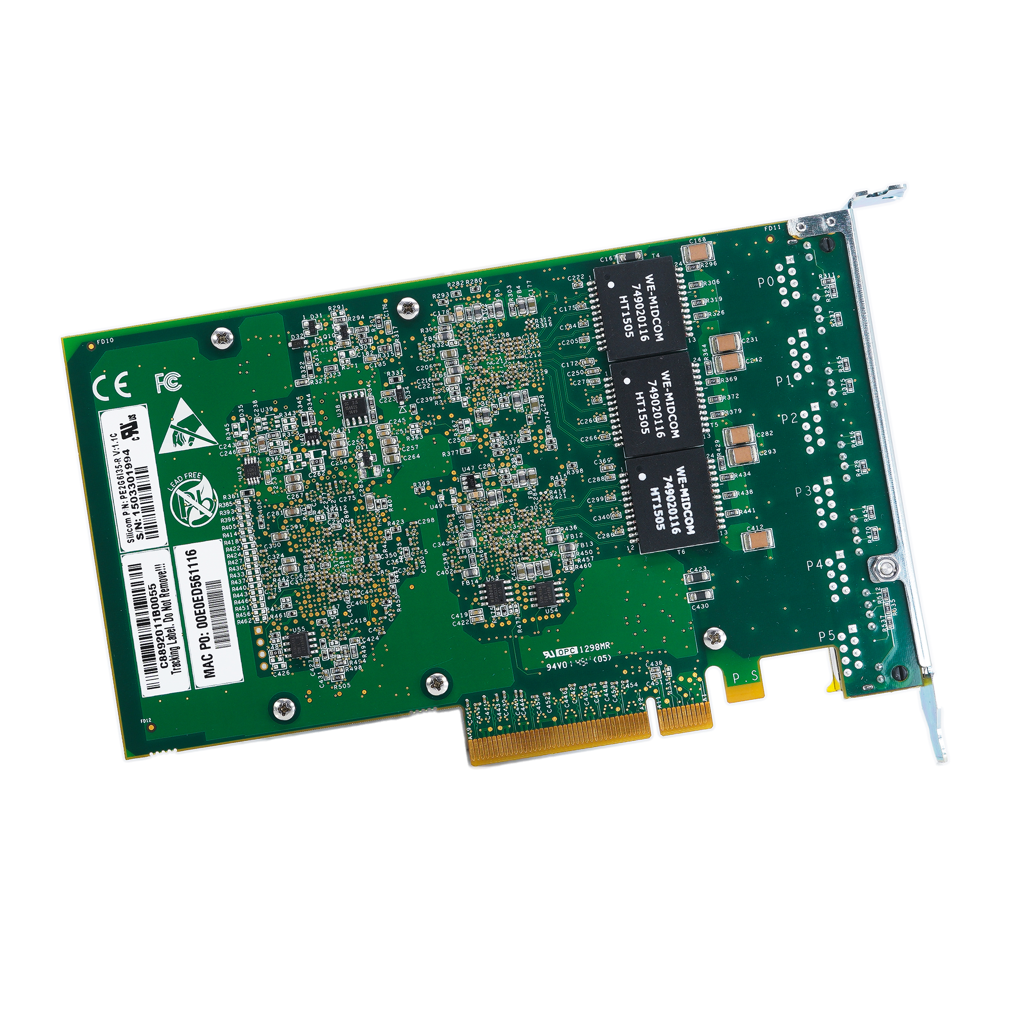 Silicom i350 Chipset PE2G6I35-R 6x 1Gbe PCIe x8 6 Port 1000Base-T Full Height NIC