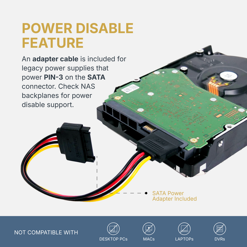 Western Digital Ultrastar DC HC550 WUH721816ALE604 0F38477 16TB 7.2K RPM SATA 6Gb/s 512e 3.5in Power Disable Hard Drive