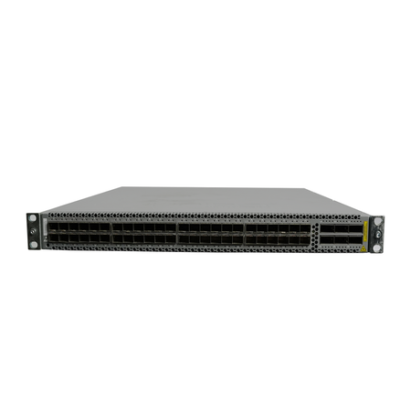1U rackmount network switch with SFP ports, front view.