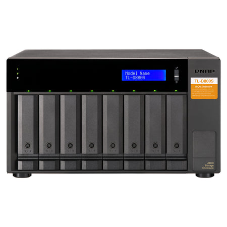 QNAP TL-D800S 8-Bay 3.5"/2.5" SATA JBOD Desktop Storage Enclosure | High-Capacity Data Center Storage JBOD (Refurbished)