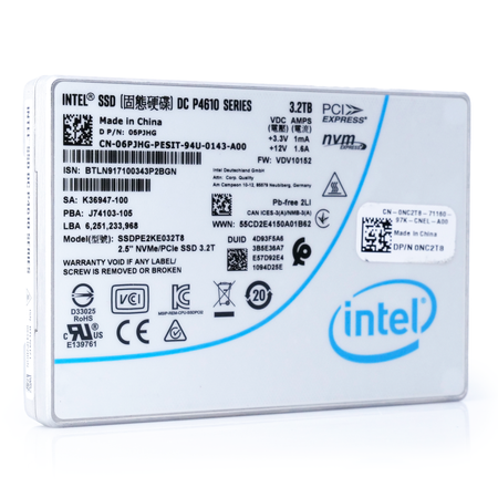 Intel DC P4610 SSDPE2KE032T8 3.2TB PCIe Gen 3.1 x4 4GB/s U.2 NVMe 2.5in Refurbished SSD