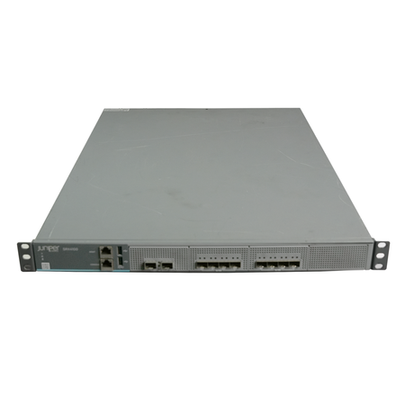 Juniper SRX4100 1U rackmount firewall, front view.
