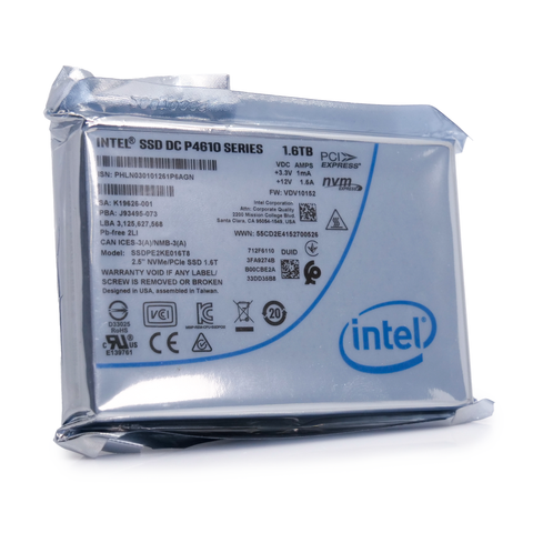 Intel P4610 SSDPE2KE016T8 1.6TB PCIe Gen 3.1 x4 4GB/s U.2 NVMe 2.5in Solid State Drive