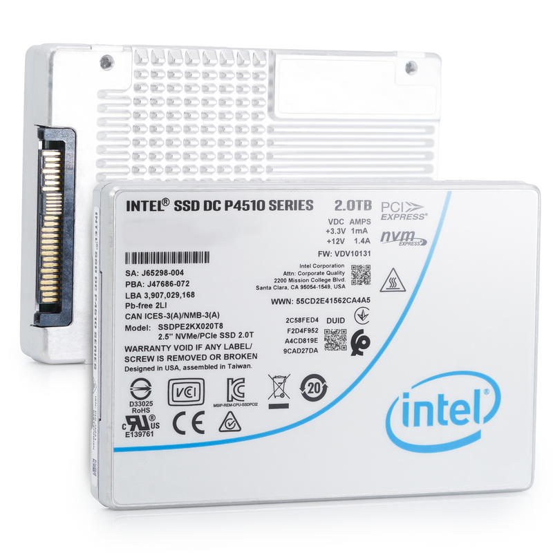 Intel P4510 SSDPE2KX020T801 2TB PCIe Gen 3.1 x4 2.5 Intel P4510 SSDPE2KX020T801 2TB PCIe Gen 3.1 x4 2.5