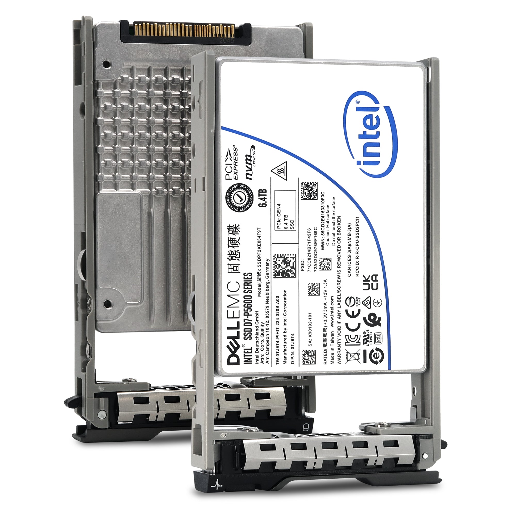 Dell G13 SSDPF2KE064T9TP 0TJ9T4 6.4TB PCIe Gen 4.0 x4 8GB/s 3D TLC 3DWPD SED U.2 NVMe 2.5in Refurbished SSD