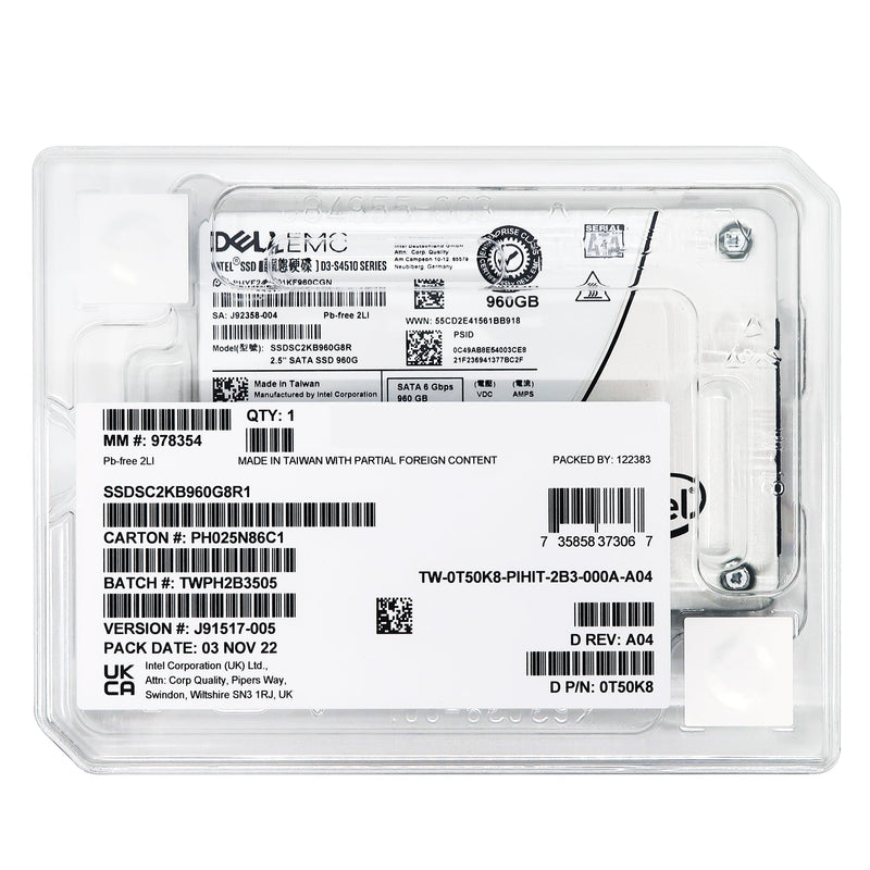 SSDSC2KB960G8 0T50K8 Dell - Factory Sealed New