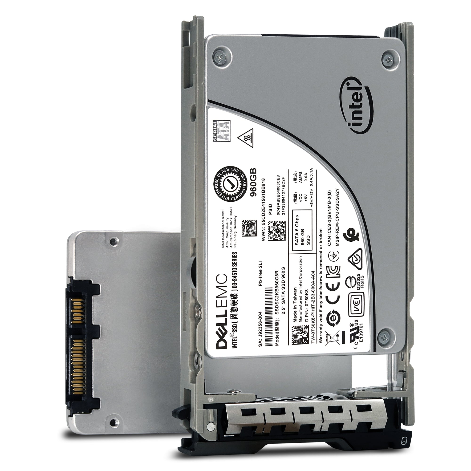 Dell G13 SSDSC2KB960G8R1 0T50K8 960GB SATA 6Gb/s 3D TLC 1DWPD 2.5in Refurbished SSD
