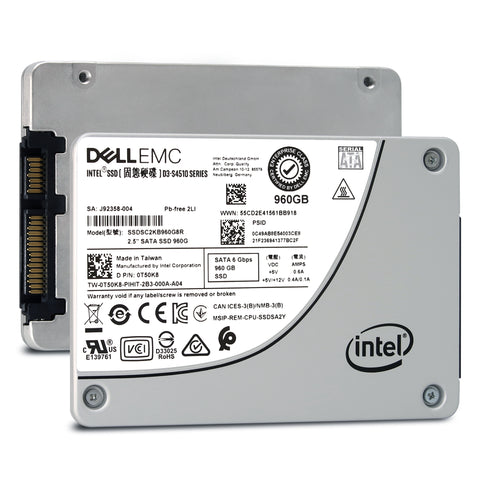 Dell D3-S4510 SSDSC2KB960G8R1 0T50K8 960GB SATA 6Gb/s 3D TLC 1DWPD 2.5in Solid State Drive - Factory Sealed New