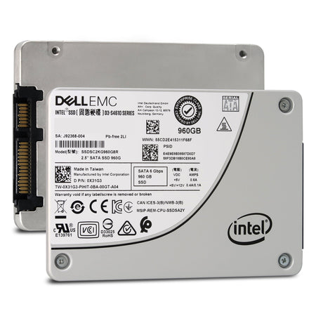 Dell D3-S4610 SSDSC2KG960G8R 0X31G3 960GB SATA 6Gb/s 3D TLC 3DWPD 2.5in Solid State Drive