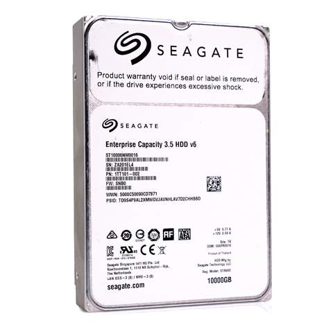 Seagate Exos X10 ST10000NM0016 10TB 7.2K RPM SATA 6Gb/s 512e 256MB 3.5" Hard Drive