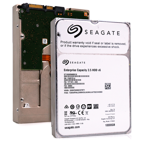 Seagate Exos X10 ST10000NM0016 10TB 7.2K RPM SATA 6Gb/s 512e 256MB 3.5" Hard Drive