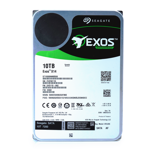 Seagate/Lenovo Exos X14 ST10000NM0568 10TB 7.2K RPM SATA 6Gb/s 512e/4Kn SED 3.5in Hard Drive