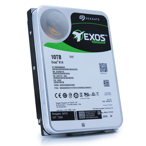 Seagate/Lenovo Exos X14 ST10000NM0568 10TB 7.2K RPM SATA 6Gb/s 512e/4Kn SED 3.5in Refurbished HDD