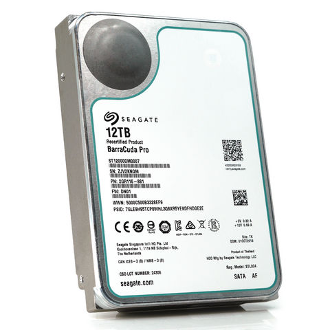 Seagate Barracuda Pro ST12000DM0007 12TB 7.2K RPM SATA 6Gb/s 256MB 3.5" Manufacturer Recertified HDD