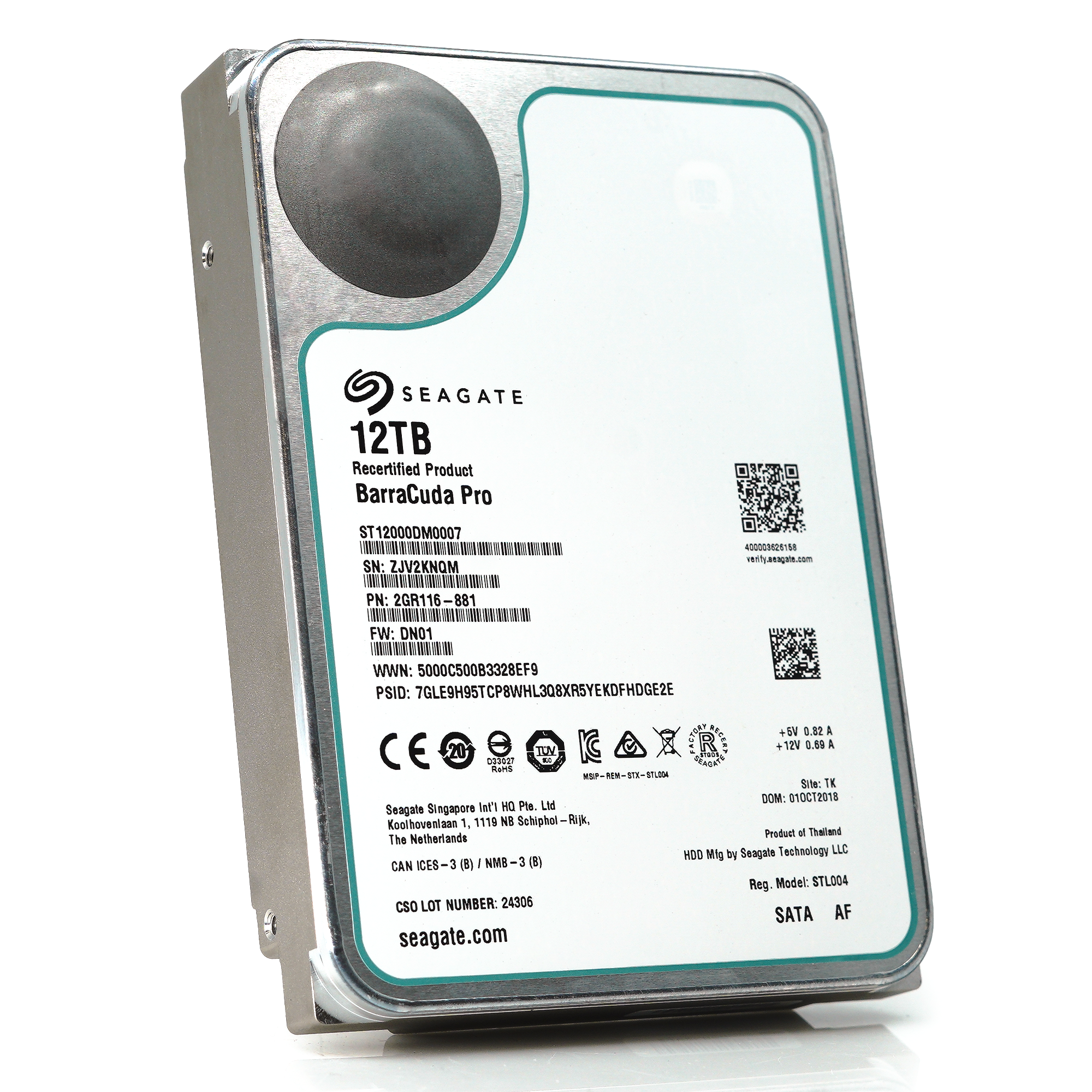 Seagate Barracuda Pro ST12000DM0007 12TB 7.2K RPM SATA 6Gb/s 256MB 3.5" HDD