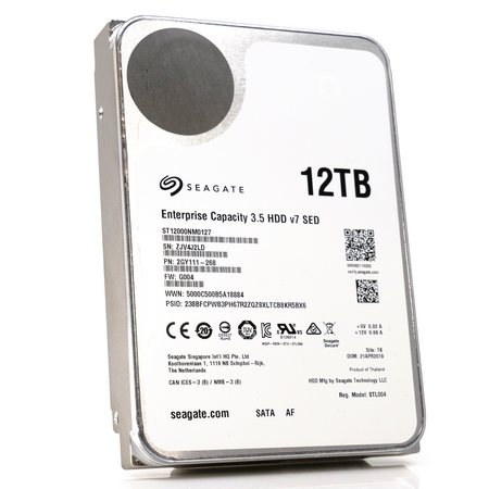 Seagate Enterprise Capacity v7 ST12000NM0127 12TB 7.2K RPM SATA 6Gb/s 512e SED 3.5in Refurbished HDD