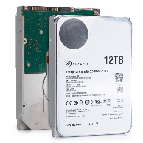 Seagate Enterprise Capacity v7 ST12000NM0127 12TB 7.2K RPM SATA 6Gb/s 512e SED 3.5in Hard Drive