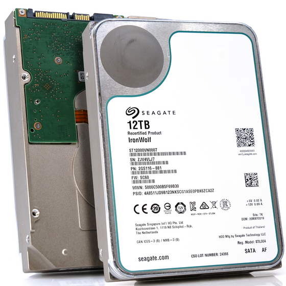 Seagate IronWolf ST12000VN0007 12TB 7.2K RPM SATA 6Gb/s 256MB 3.5" NAS Manufacturer Recertified HDD main