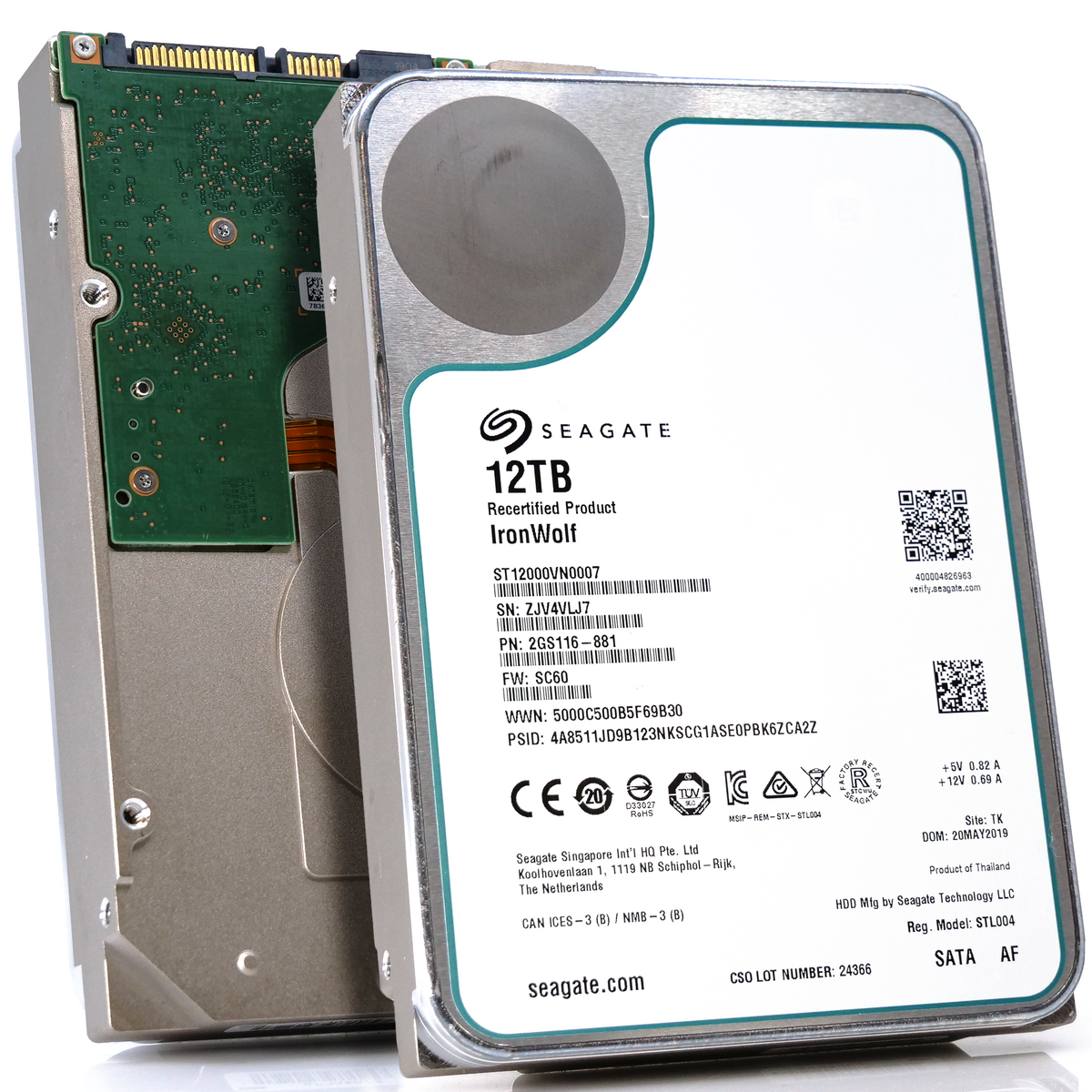 Seagate IronWolf ST12000VN0007 12TB SATA 3.5 HDD — ServerPartDeals.com