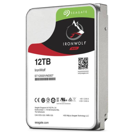 Seagate IronWolf ST12000VN0007 12TB 7.2K RPM SATA 6Gb/s 512e 256MB 3.5" Refurbished NAS HDD