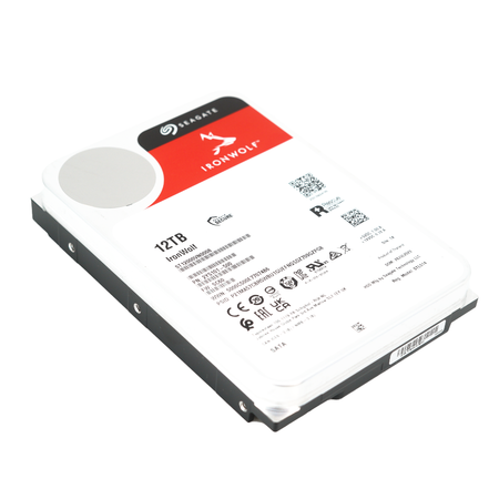 Seagate IronWolf ST12000VN0008 12TB 7.2K RPM SATA 6Gb/s 256MB 3.5" NAS Hard Drive - Flat View