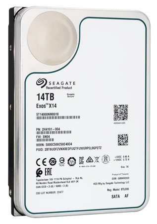 Seagate Exos X14 ST14000NM0018 14TB 7.2K RPM SATA 6Gb/s 512e/4Kn 256MB 3.5" FastFormat HDD