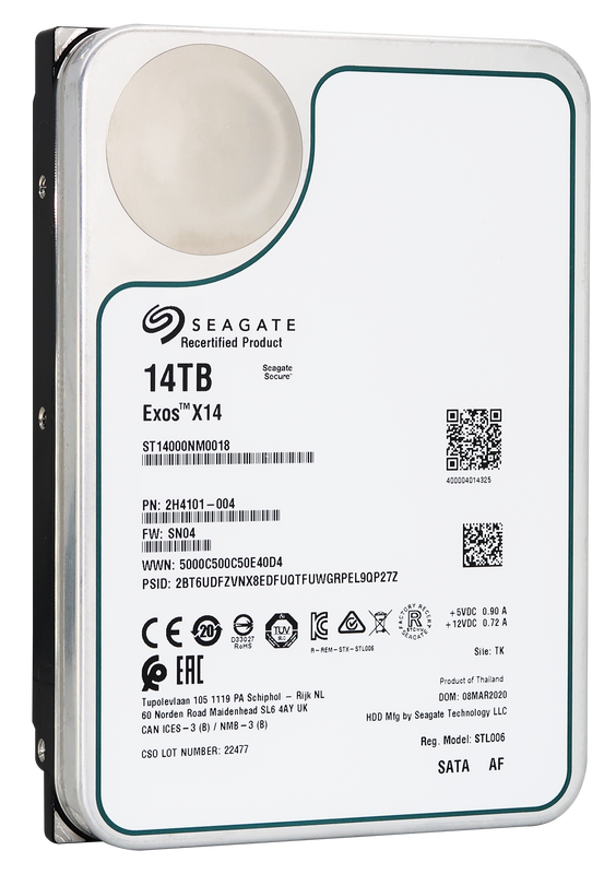 Seagate Exos X14 ST14000NM0018 14TB 7.2K RPM SATA 6Gb/s 512e/4Kn 256MB 3.5" FastFormat HDD