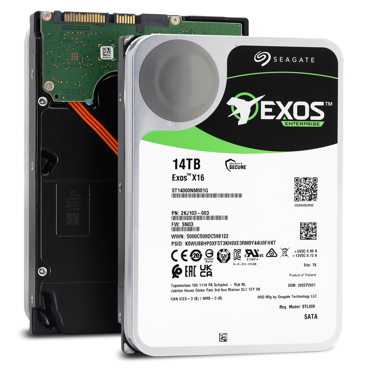 Seagate Exos X16 ST14000NM001G 14TB SATA 3.5 HDD — ServerPartDeals.com