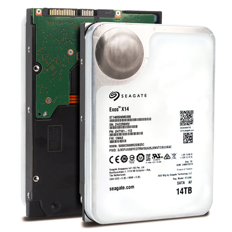 Seagate Exos X14 ST14000NM0398 14TB 7.2K RPM SATA 6Gb/s 512e 3.5in Refurbished HDD