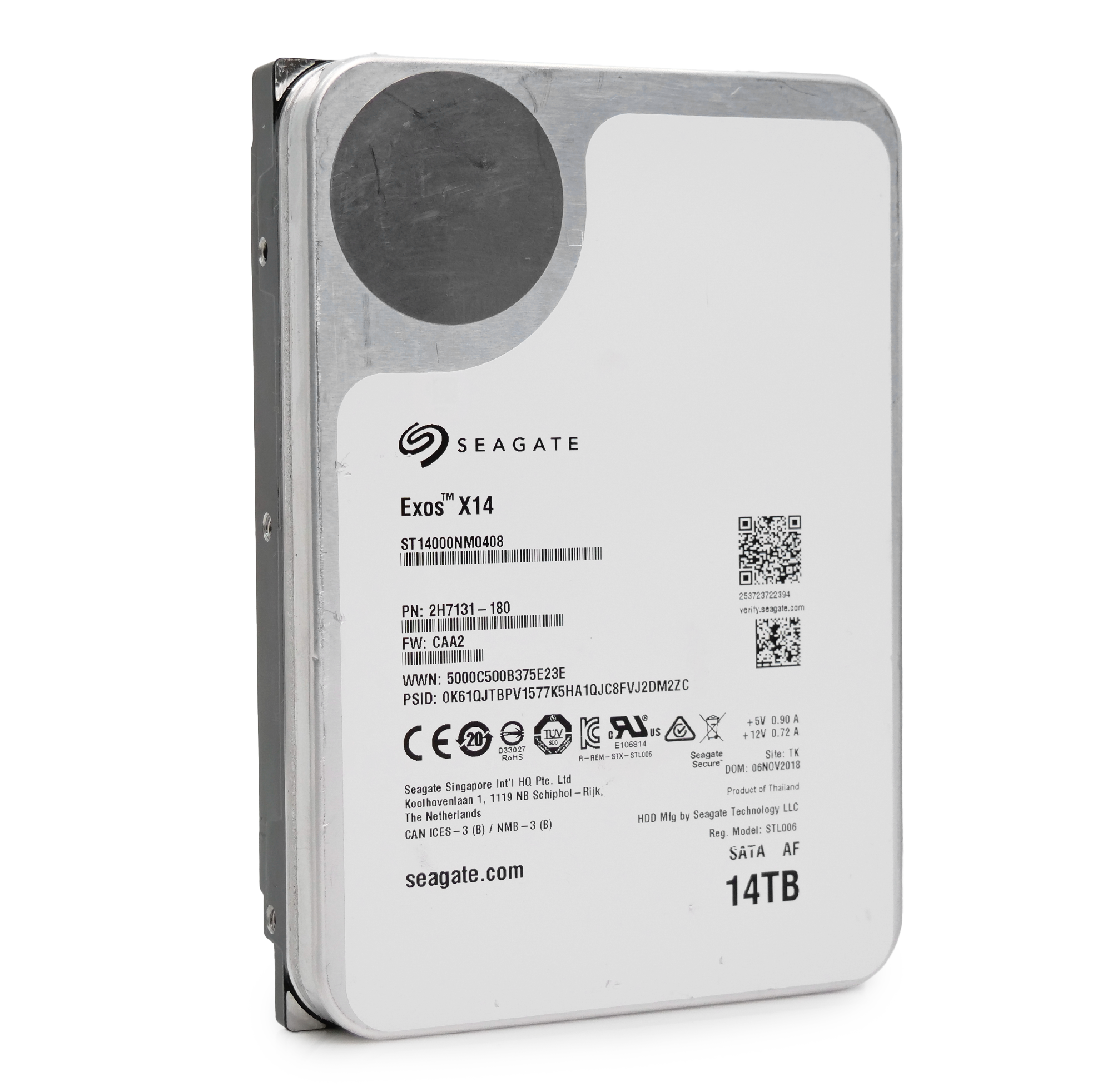 Seagate Exos X14 ST14000NM0408 14TB 7.2K RPM SATA 6Gb/s 512e 3.5in Refurbished HDD