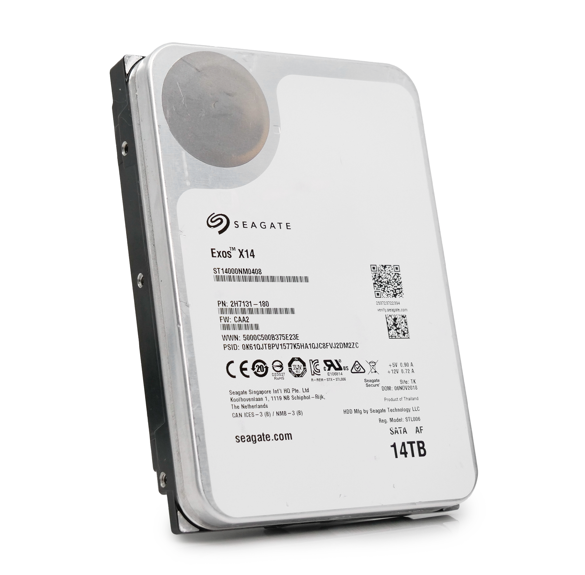 Seagate Exos X14 ST14000NM0408 14TB 7.2K RPM SATA 6Gb/s 512e 3.5in Hard Drive