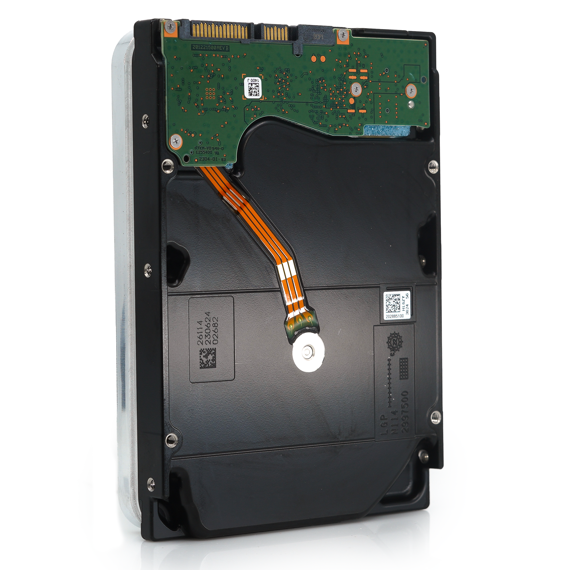 Seagate Exos X20 ST16000NM000D 16TB 7.2K RPM SATA 6Gb/s 512e 3.5in Recertified Hard Drive - Rear View