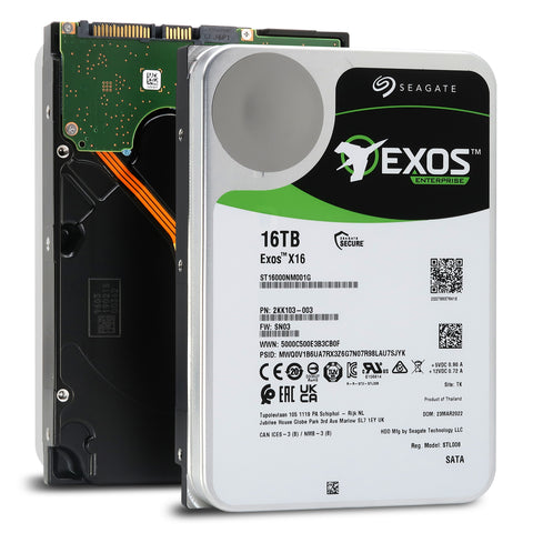 Seagate Exos X16 ST16000NM001G 16TB 7.2K RPM SATA 6Gb/s 512e/4Kn 256MB 3.5" FastFormat HDD