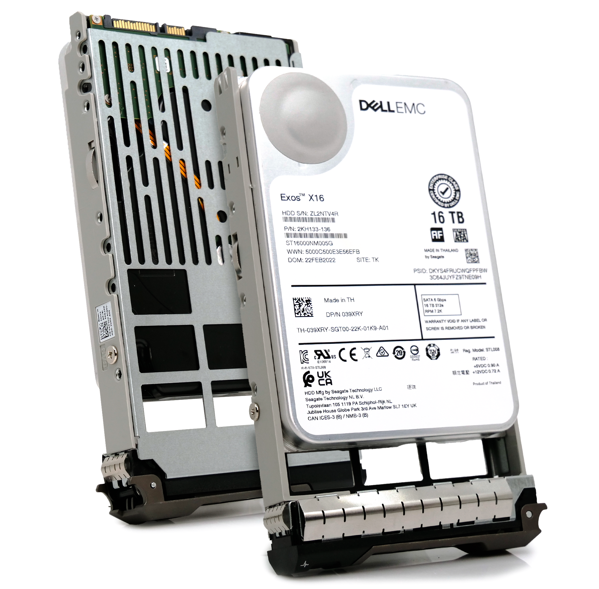 Dell G13 ST16000NM005G 039XRY 16TB 7.2K RPM SATA 6Gb/s 512e CMR 3.5in Hard Drive