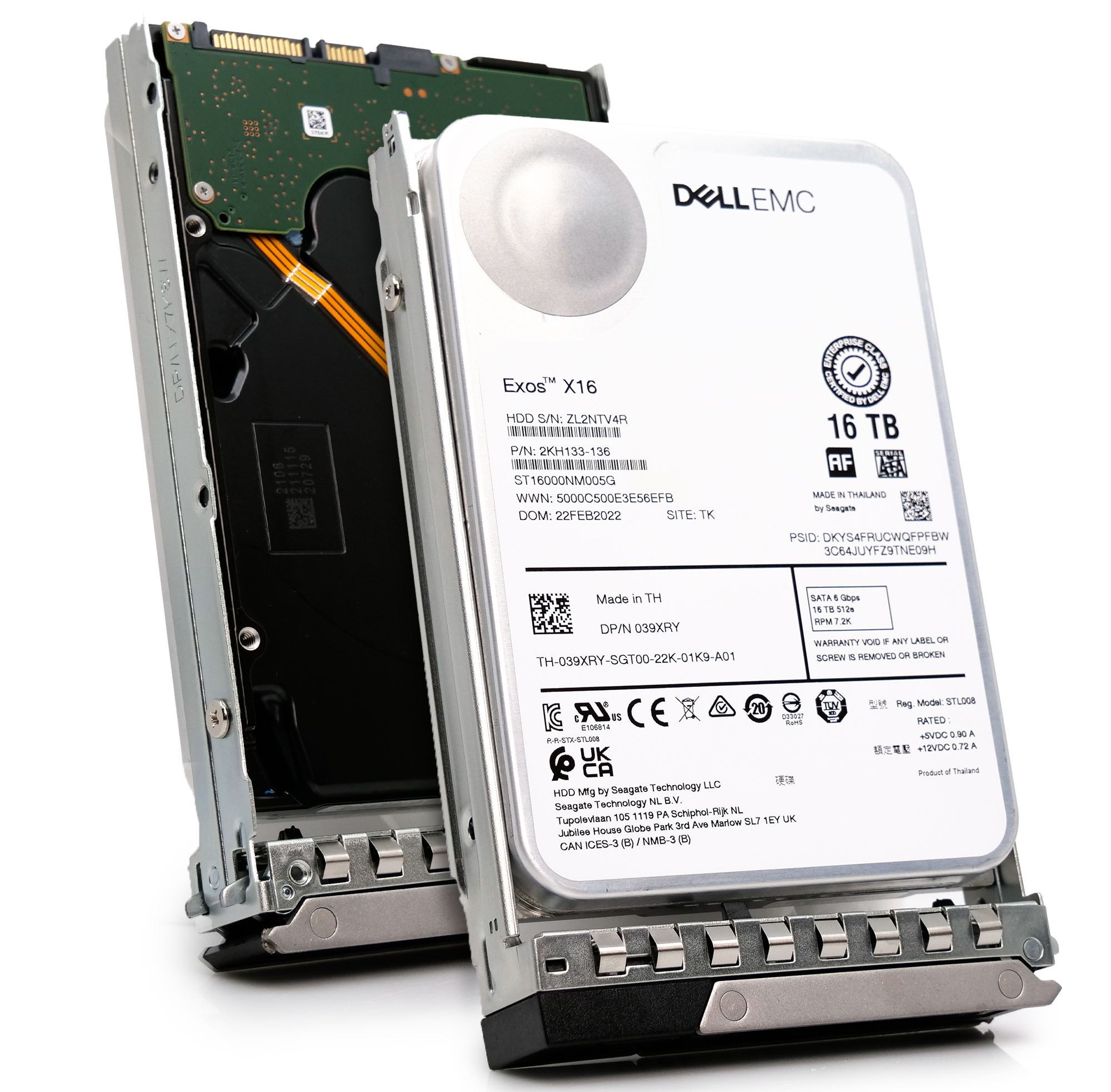 Seagate/Dell G14 ST16000NM005G 039XRY 16TB 7.2K RPM SATA 6Gb/s 512e CMR 3.5in Hard Drive