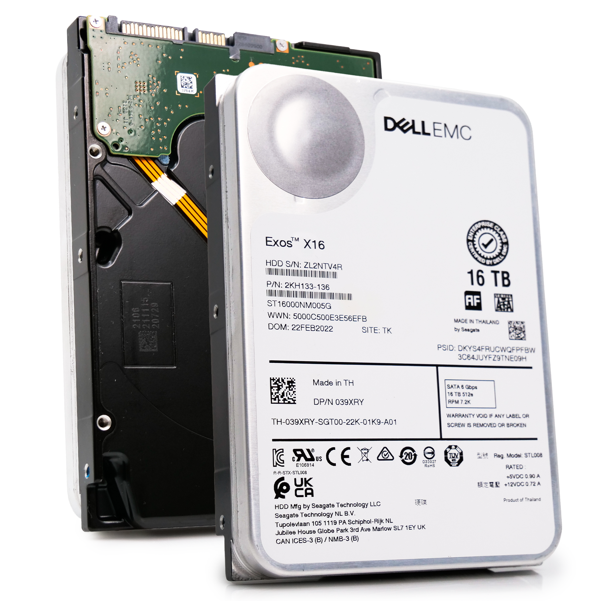 Seagate/Lenovo Exos X18 ST18000NM004J SHD7A84358 18TB 7.2K RPM SAS 12Gb/s 512e CMR 3.5inin Refurbished HDD