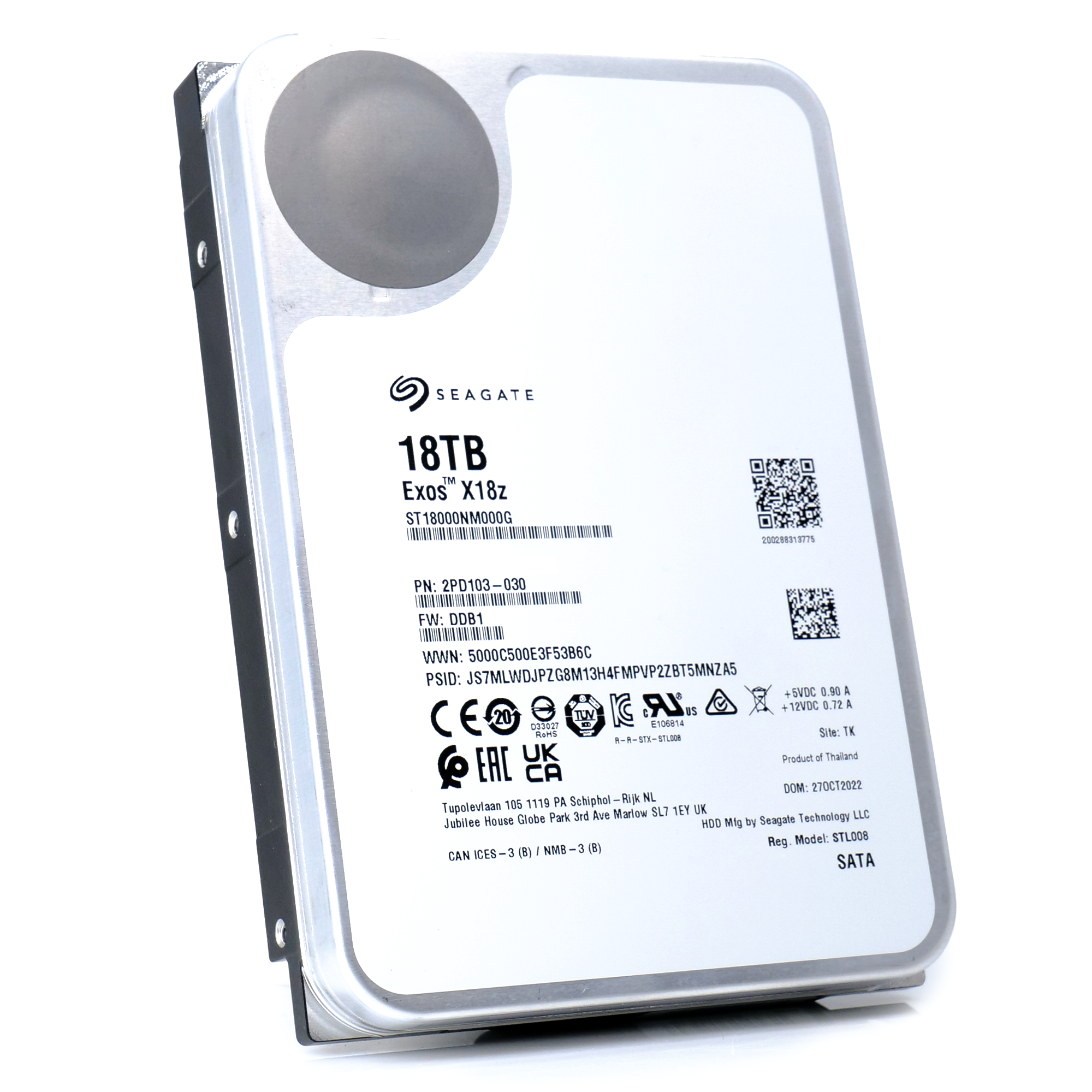 Seagate Exos X18z Host Managed SMR ST18000NM000G 18TB 7.2K RPM SATA 6Gb/s 512e 3.5in Hard Drive