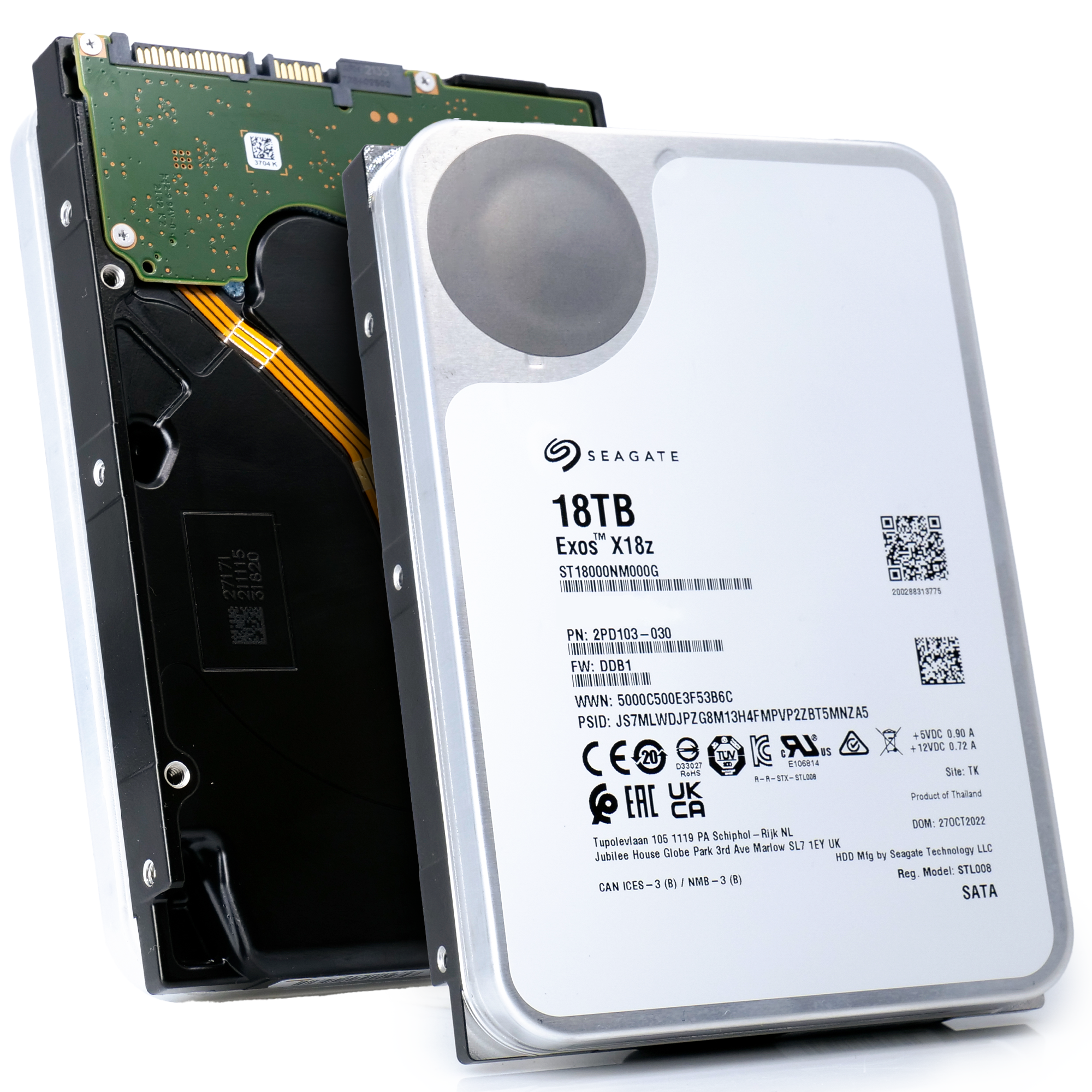 Seagate Exos X18z Host Managed SMR ST18000NM000G 18TB 7.2K RPM SATA 6Gb/s 512e 3.5in Hard Drive