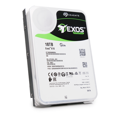 Seagate Exos X18 ST18000NM014J 18TB 7.2K RPM SATA 6Gb/s SED 3.5in Refurbished HDD
