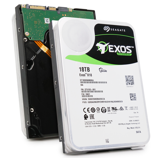 Seagate Exos X18 ST18000NM014J 18TB 7.2K RPM SATA 6Gb/s SED 3.5in Refurbished HDD