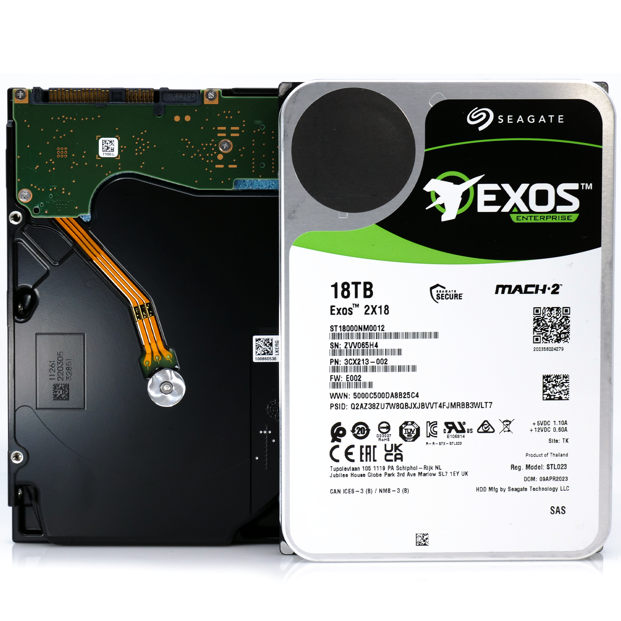 Seagate Exos 2X18 ST18000NM0012 18TB 7.2K RPM SAS 12Gb/s 512e SED Dual Actuator 3.5in Hard Drive main 2